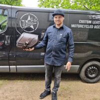 Solo-Satteltasche für Harley-Davidson Braun Lucky