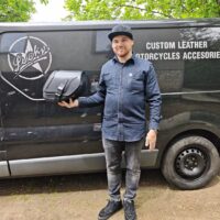 Solo-Satteltasche für Harley-Davidson Braun Lucky