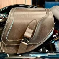 Solo-Satteltasche für Harley-Davidson Braun
