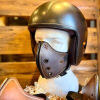 Leder Motorradmaske im Vintage-Style