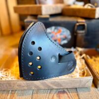 Leder Motorradmaske im Vintage-Style