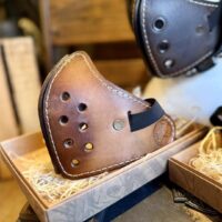 Leder Motorradmaske im Vintage-Style