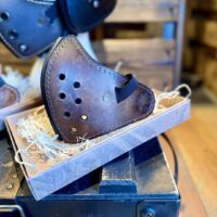 Leder Motorradmaske im Vintage-Style